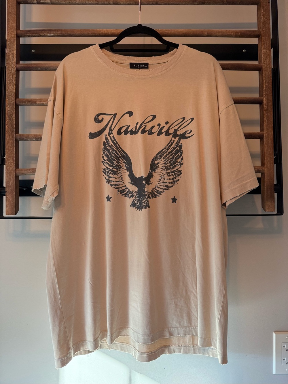 Zutter Nashville Eagle Graphic Tee - Beige